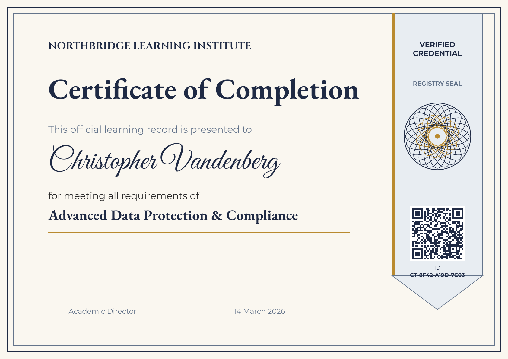 Institutional Verification Ribbon